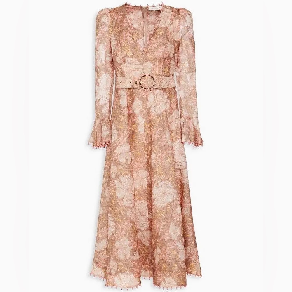 Zimmerman kaleidoscope midi dress Floral Pink Dress